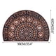 thumbnail image 2 of Alfombra de entrada semicircular de estilo bohemio de 60x90 cm con tapete antideslizante para piso con terciopelo de cristal, 2 of 7
