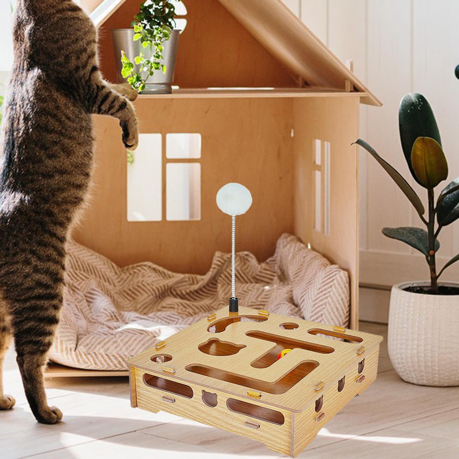 EHJRE Cat Interactive Toys Scratching Board for Indoor Cats, IQ Training, Corrugated Cardboard, Active Play Exercise , Board Toy