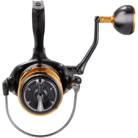 Saltwater Spinning Reel with Carbon Fiber Body Stainless Steel Main Shaft 5.2:1 Gear Ratio 20KG/44Lbs Max Drag 13+1 BBS Powerful Long Shot Reel for Surf Casting Size 1000-6000