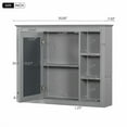 thumbnail image 6 of 36 inch Bathroom Vanity with Medicine Cabinet, Modern Bathroom Storage with 2 Soft Closing Doors and 4 Drawers, Single Sink Vanity Set, Grey, 6 of 8