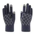 thumbnail image 2 of Winter Gloves Men Winter Warm Gloves Touchscreen Casual Stretch Thick Kinitted Windproof Gloves Five-Finger Gloves, 2 of 4