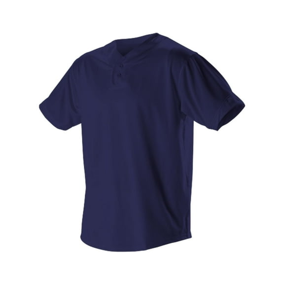 Alleson Athletic 52MTHJ Adult Two Button Mesh Baseball Jersey with Piping - Navy White