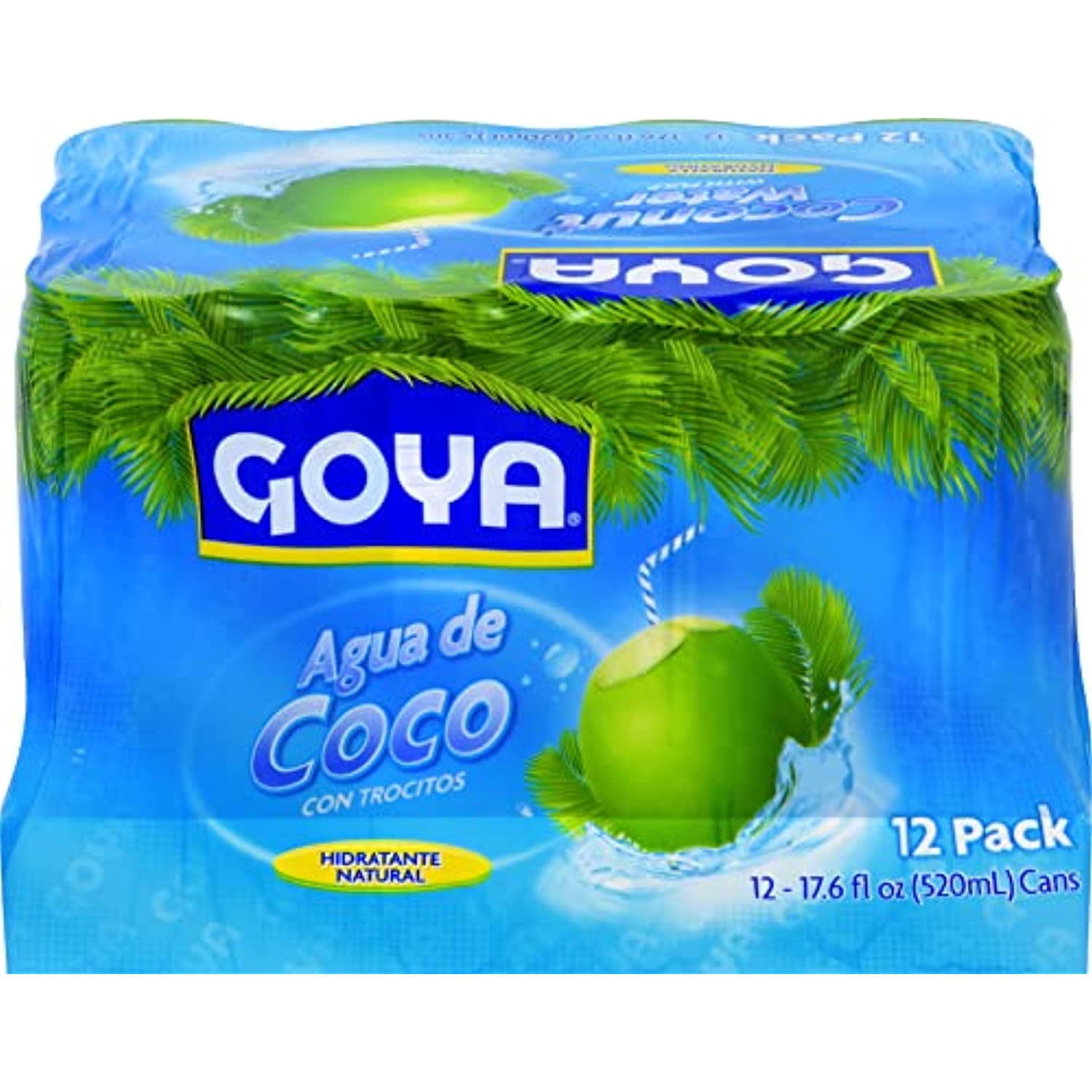 Goya Foods Coconut Water With Pulp, 17.6 Ounce (Pack Of 12)