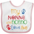 thumbnail image 3 of Inktastic My Nonna and Nonno Love Me Grandchild Boys or Girls Baby Bib, 3 of 4