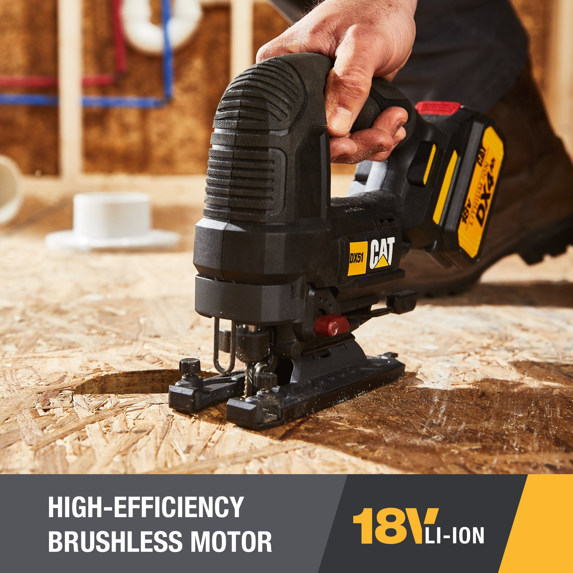 Caterpillar Cat® DX51B 18V 1 FOR ALL Cordless Jig Saw with Brushless Motor (Tool Only)