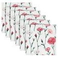 thumbnail image 2 of JSTEL Carnation Flowers Cloth Napkins Set of 4, 20x20 Inch Washable and Reusable Napkin for Decoupage Dinner Party Everyday Use, 2 of 6