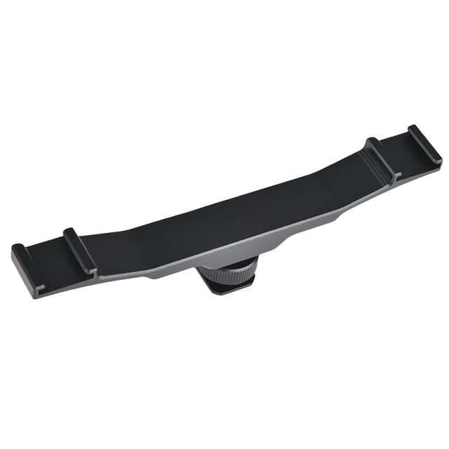 Varilla De Extensión De Soporte De Montaje De Zapata Fría Doble De Aluminio Para Flash De Micrófono Sunnimix Montura de zapata fría doble