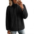 thumbnail image 2 of UDAUDU Womens Sherpa Jacket Fuzzy Full Zip High Neck Long Sleeve Coat Lightweight Fall Winter Fashion Teddy Outwear with Pocket 3XL, 2 of 6