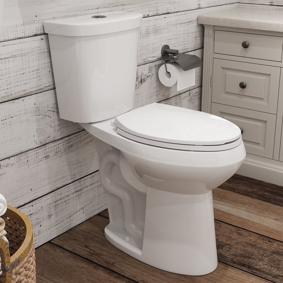 HOROW 21 in. Extra Tall 2-Piece High-Efficiency 1.28 GPF Dual Flush Elongated Toilet Flush Seat Included