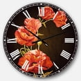 thumbnail image 1 of DesignArt Coquelicots Lumineux Fleur Grande Horloge Murale, 1 of 2