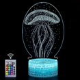 thumbnail image 1 of 3d Led Light Artwork Visual Effects Night Light Remote Control And 16 Colors Mood Light Festive Birthday Lights, 1 of 4