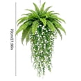 thumbnail image 3 of Plantas Verdes De Plástico Planta colgante artificial de eucalipto persa blanco con forma de camelia,follaje verde de plástico para decoración de paredes interiores y exteriores (1 pieza). Rkxzt, 3 of 6