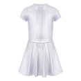 thumbnail image 2 of Doomiva Kids Hip Hop Dance Set Shiny Jazz Disco Outfits Cheer Outfit for Cheerleading Competitions Hip-hop White 2-6, 2 of 5