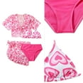thumbnail image 5 of GYRATEDREAM Girl's 4 Piece Cute Spaghetti Strap Triangle Bikini Set Bathing Suits with with Beach Cover Up, 5 of 6