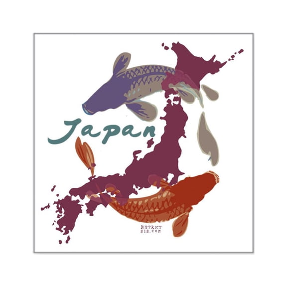 CafePress - Japanrelief2011_4 Square Sticker 3 X 3 - Square Sticker 3" x 3"