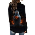 thumbnail image 4 of TFEOQRY Women's Evil Pattern Cardigan Long Sleeve Open Front Coat Casual Fall Winter Outerwear Black-2, 4 of 6