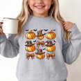 thumbnail image 4 of DJDLJWCJ Girls Halloween Fleece Sweatshirt Long Sleeve Crew Neck Oversized Graphic Pullover Kids Fall Casual Halloween Sweatshirts Gray Size 3T, 4 of 7