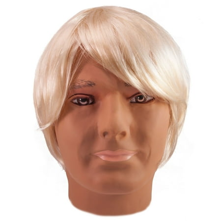 Star Power Adult Mens Short Straight Costume Wig, Blonde, One Size