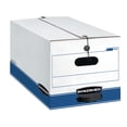 thumbnail image 3 of Bankers Box® Stor/File™ 60% Recycled Storage Boxes, String & Button, 24" x 12" x 10", Letter, White/Blue, Pack Of 3, 3 of 9