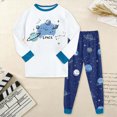 thumbnail image 2 of Gibobby Toddler Boys Pajamas Boys Pajama Sets Soft Long Sleeve Fall Winter Sleepwear Sets 1t 2t 3t 4t 5t 6t Toddler Boys Clothes Toddler Boys Clothes,Sky Blue,Size 6-7 Years, 2 of 8