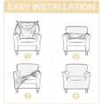 thumbnail image 7 of Stretch Armchair Slipcover Anti-Slip Furniture Protector Velvet 1-Piece Banquet Armchair Slipcover for Living Room, Friendly for Pets, Mid Century Modern Style (Beigr), 7 of 7