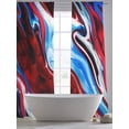 thumbnail image 5 of Red Blue Marble Sheer Curtains 108 Inch Length 2 Panels for Living Room, Modern Abstract Art Fluid Marble Voile Kitchen Curtain Set, Luxury Privacy Drapes Window Treatment for Bedroom, 5 of 7