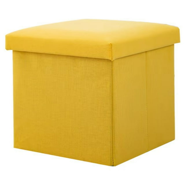 xiaxaixu Folding Storage Ottoman Foot Rest Stool Cube Seat Toy Box for Bedroom Living Room Space Saving