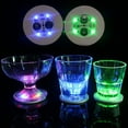 thumbnail image 5 of 25 Pcs LED Coaster Round Flash Cup Mat Sticker Lights for Wine Liquor Bottle, Drinks Party, Bar Party, 5 of 5