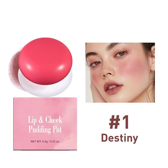 Blush Special Deals! Lip And Cheek Blurry Pot Four Color Lip Clay for Blush Pudding Lip Mud Blush Lipstick And Even Blurring Pot Lip 8 Colors Pot, 6.5g/0.23oz, Destiny