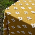 thumbnail image 5 of Square Tablecloth,Yellow Star Embroidered Tablecloth With Tassel,Cotton Linen Table Cover For Cafe Catering Balcony Garden Party Picnic Banquet Festival-Yellow-60*60cm, 5 of 7