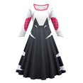 thumbnail image 1 of Disney-disfraz de Spiderman Gwen para niños, vestido de dibujos animados, capa de manga larga, conjunto de ropa de dos piezas, novedad Fivean unisex, 1 of 2