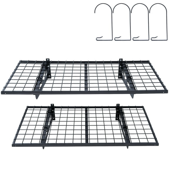 VEVOR 2PCS 4x2 ft Garage Storage Shelving Wall Mounted Heavy Duty Shelves Rack