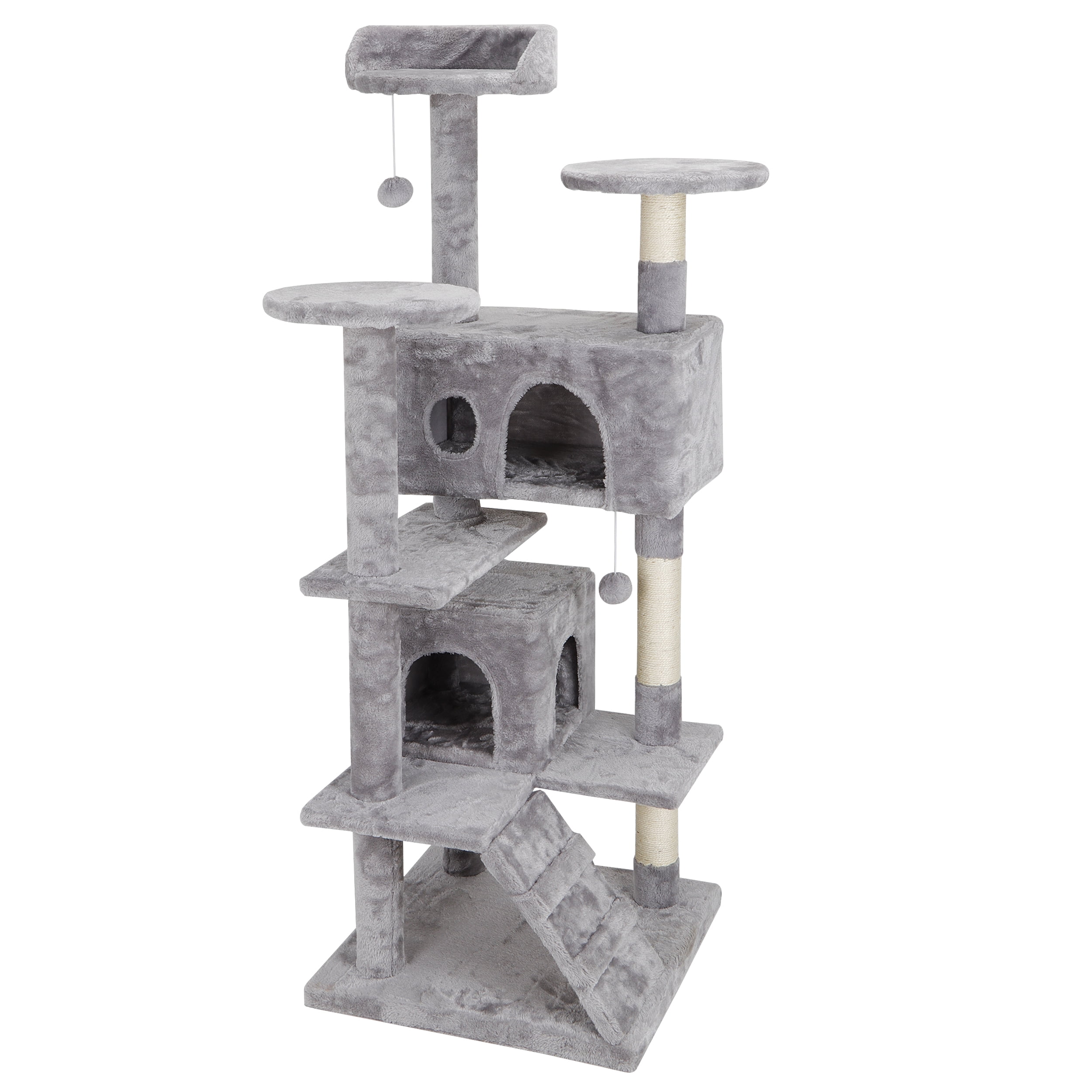 "ZENY Large Modern 53"" Cat Tree Condo with Multiple Levels, Scratching