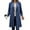 Blue, variant on Otntypg Plus Size Womens Peacoat Notched Lapel Collar Single-Breasted Trench Coats Loose Casual Wool Blend Long Jacket 2025 Fall Winter Outerwear Black XXL
