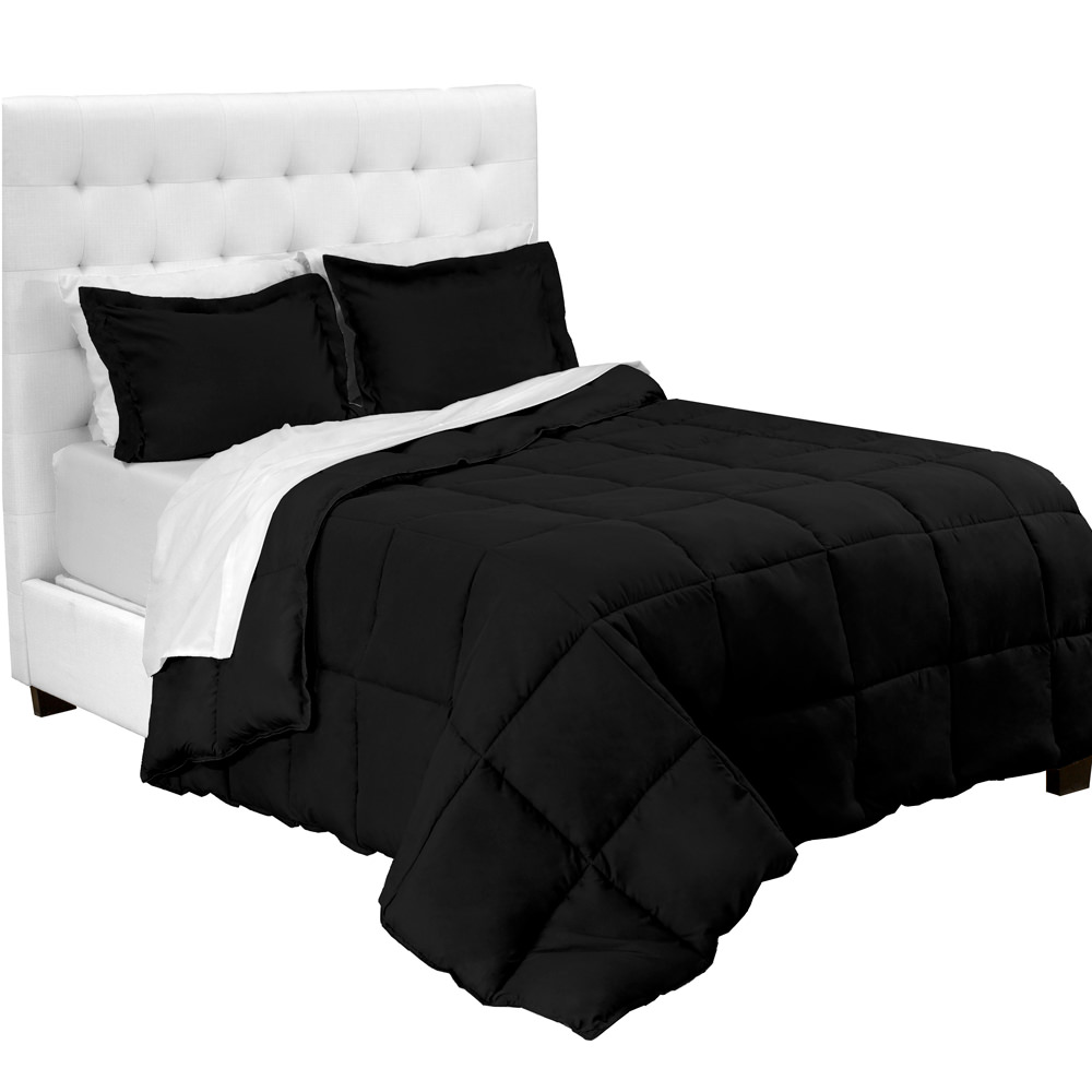 8Piece BedInABag Split Cal King Set Black, Sheet Set