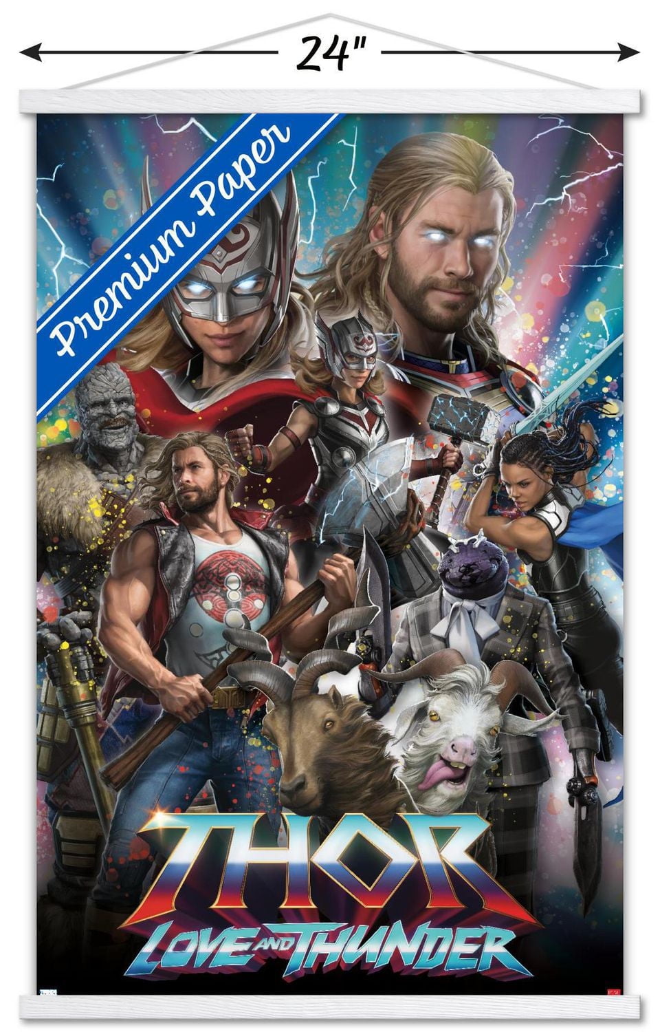 Marvel Thor: Love and Thunder - Amazing Wall Poster, 22.375" x 34" Framed