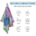 thumbnail image 3 of Yibo Boho Cactus Beach Towels Rustic Spring Garden Feathers Sauna Beach Gym, 3 of 8