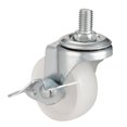 thumbnail image 3 of Unique Bargains 2 Inch Swivel Caster Wheels PP Threaded Stem with Brake 66lb Capacity 4 Pcs, 3 of 5