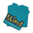 thumbnail image 3 of blind skateboards Vintage Logo v2 Yellow Rocco Retro Classic Skate TShirt Print - Tropical Blue / S, 3 of 5