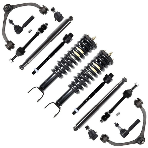 SCITOO Front Strut Spring Assembly Rear Shock Absorber Control Arm and Ball Joint Assembly Ball Joint Stabilizer Bar Link Tie Rod End Fit for 06 07 08 09 for Dodge Dakota 11 for Ram Dakota