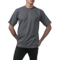 thumbnail image 3 of Pro Club Men's Heavyweight Cotton Short Sleeve Crew Neck T-Shirt,Graphite,7XL, 3 of 6