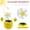 Yellow, variant on Solar Automatic Swing Sunflower for Car Dashboard - Red Flower with Bee Ornament Battery-Free Dancing Toy - Spring Balcony Desk Decor for Sunny Window Sill