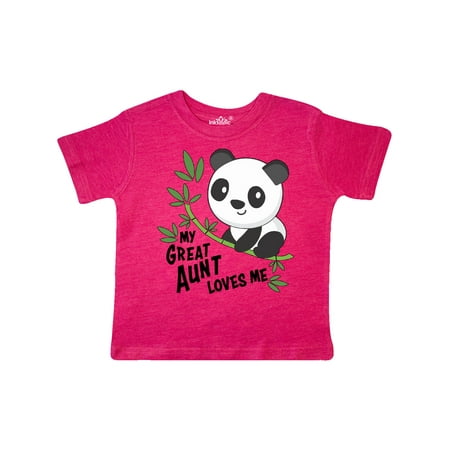 

Inktastic My Great Aunt Loves Me- cute panda Gift Toddler Boy or Toddler Girl T-Shirt