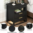 thumbnail image 6 of Redayfur 24 inch Modern Nightstand with Drawer and Storage Shelf Bedside Table for Bedroom Living Room Office, 6 of 12