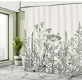 thumbnail image 5 of Ambesonne Flower Shower Curtain, Wildflower Botanical Country, 69"Wx70"L, Pale Eggshell Dark Grey, 5 of 5