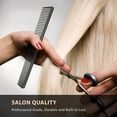 thumbnail image 3 of EXLEAF 2026 New Styling Comb | Professional Carbon Fiber Anti Static Chemical and Heat Resistant Comb for All Hair Types for Salon, Home, Travel | Fine and Wide Tooth Comb for Men and Women, 3 of 7