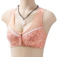thumbnail image 5 of Mrat Womens Half Bralette Women's Embroidered Glossy Comfortable Breathable Bra Underwear No Rims No Underwire Seamless Bralettes for Women S-1609 Pink-A 38, 5 of 8