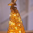 thumbnail image 6 of Christmas Tree 12.99ich Artificial Christmas Tree Lamp,Spiral Tree With Glittering LED Lights,AA Battery Operated Gold Light With Metal Stand for Table Home Wedding Bedroom Christmas Decor, 6 of 9