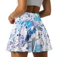 thumbnail image 4 of HELLHERO Turtle Decoration Polyester Spandex Fabric Tennis Skirt with 2 Side Pockets, Inner Pockets Built-in Shorts Athletic Skort for Pickleball Outing Golf, 4 of 9