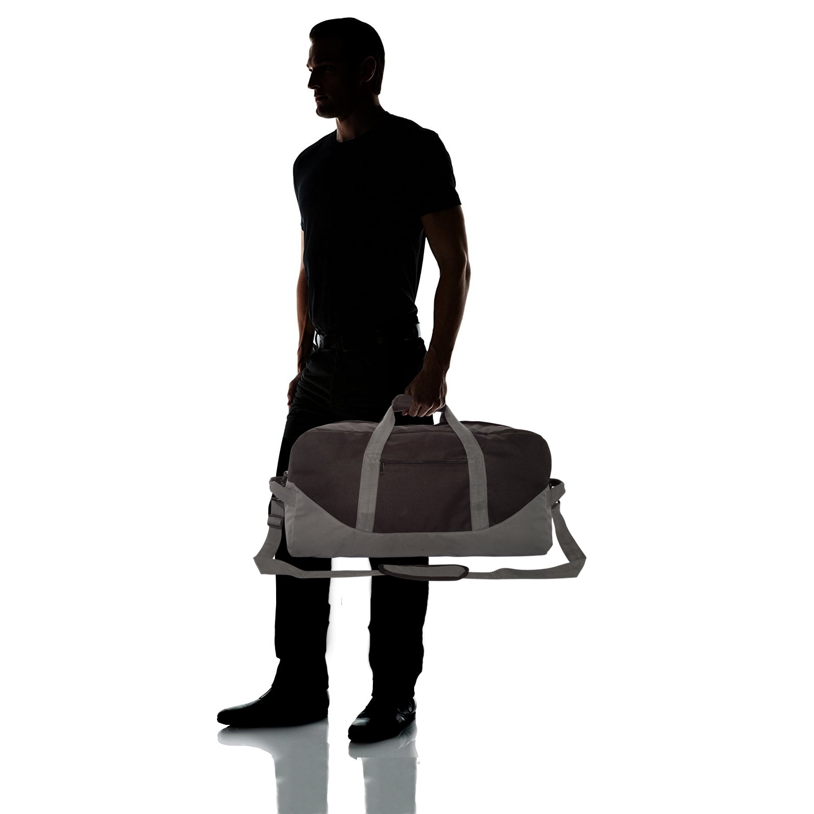 DALIX 24" Big Adventure Large Gym Sports Duffle Bag in Black Gray